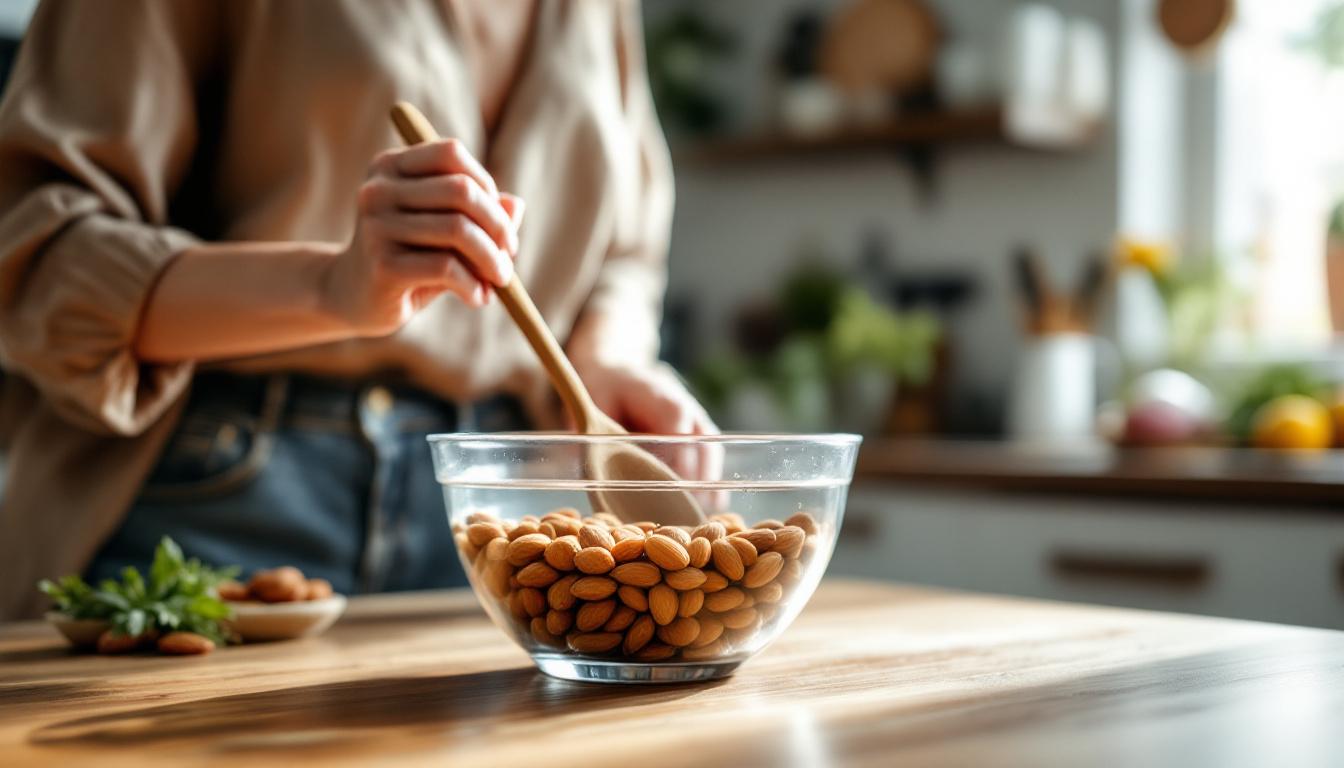 scopri la spiegazione scientifica dietro l'antica abitudine di mettere le mandorle in ammollo per 8 ore, per migliorarne la digeribilità e i benefici nutrizionali.