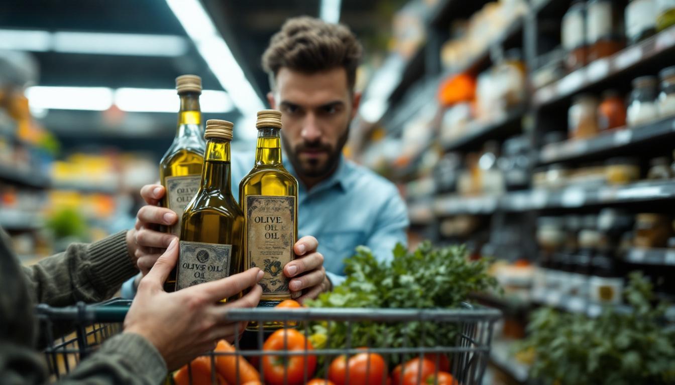 scopri come riconoscere l'olio d'oliva contraffatto attraverso i segnali sospetti sulle etichette e proteggi la tua salute e il tuo portafoglio.