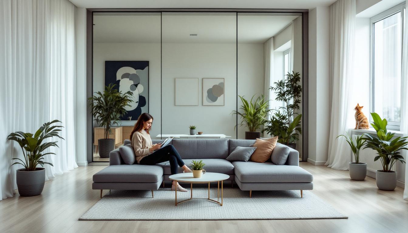 scopri il trucco dell’illusione ottica che trasforma il tuo soggiorno piccolo in uno spazio che sembra il doppio, rendendo la casa accogliente e spaziosa.